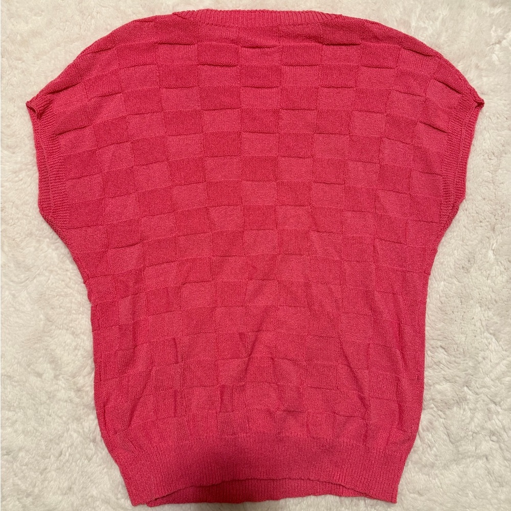 Pink Textured Knit Top - Picture 2 of 2